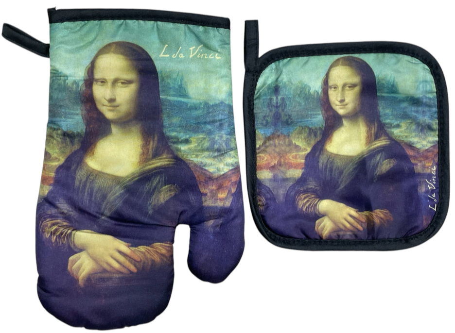 Mona Lisa Oven Mitt and Pot Holder – Souvenir Paris