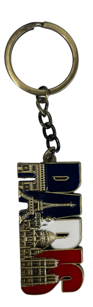 Porte clés Paris tricolores monuments