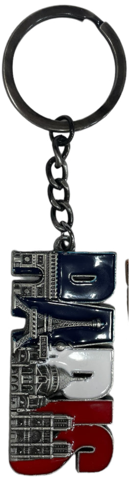 Porte clés Paris tricolores monuments