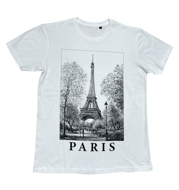 T-shirt Paris Eiffel Tower in Black and White