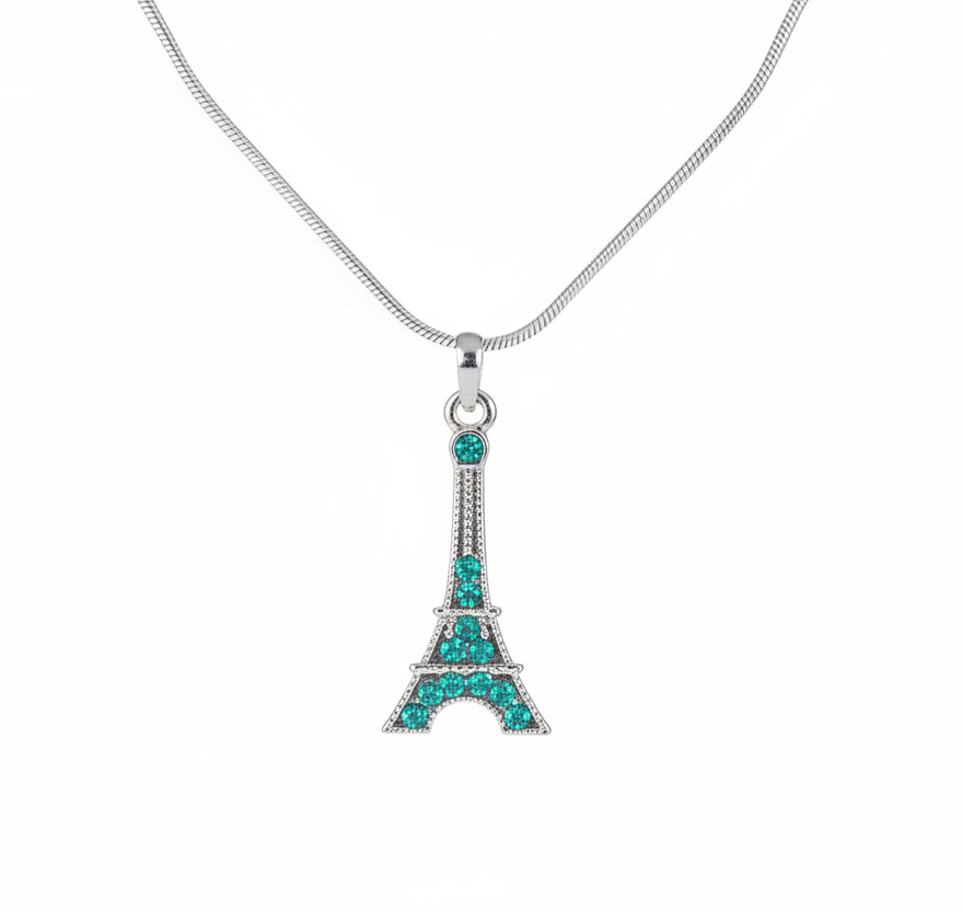 Collier Argent Sterling 925 - Pendentif Tour Eiffel Paris - Marque Silverly