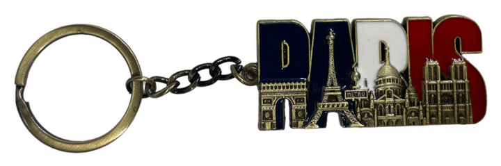 Porte clés Paris tricolores monuments