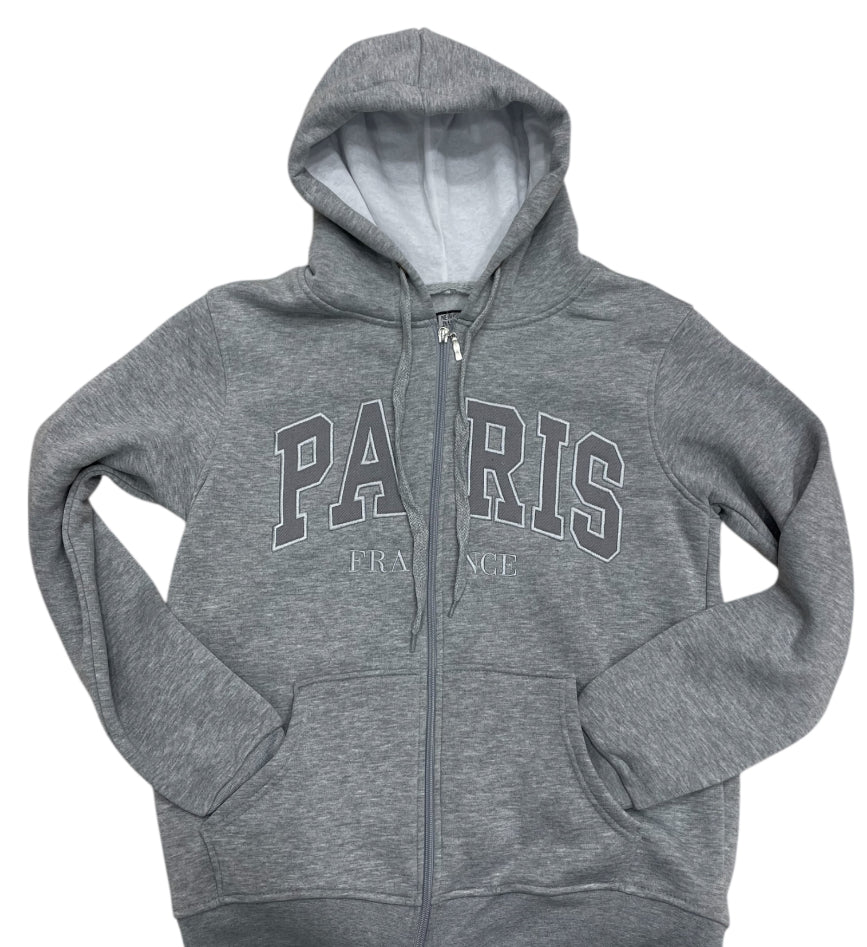 ÉPINE PARIS sweat Paris France Zip Sweatshirt – Gray – Souvenir Paris