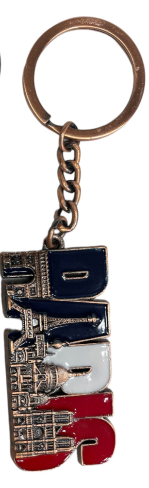 Porte clés Paris tricolores monuments