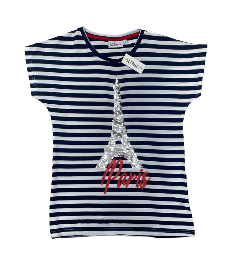 Tee-shirt avec design nautique et Tour Eiffel
