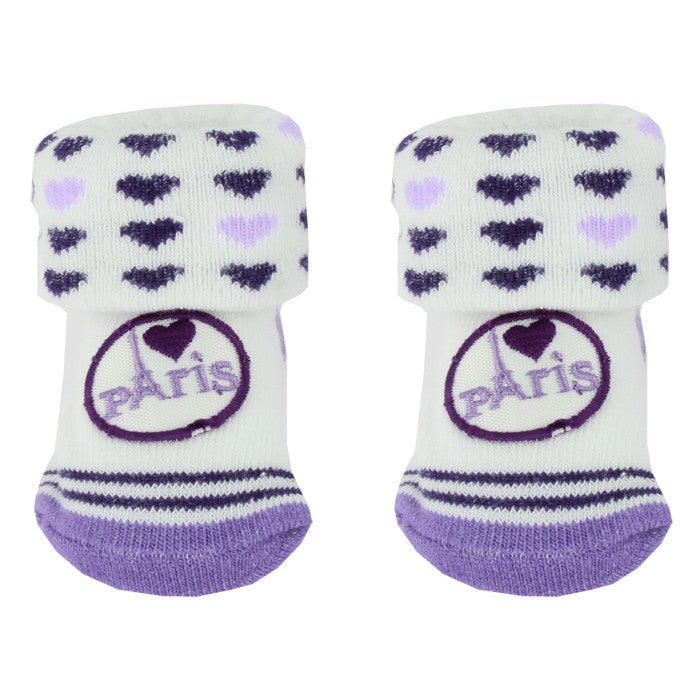 Chaussettes violettes Paris pour enfant