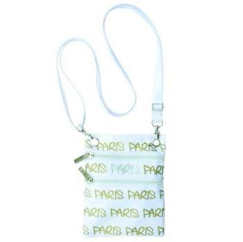 Sac bandoulière "Paris Paris" blanc