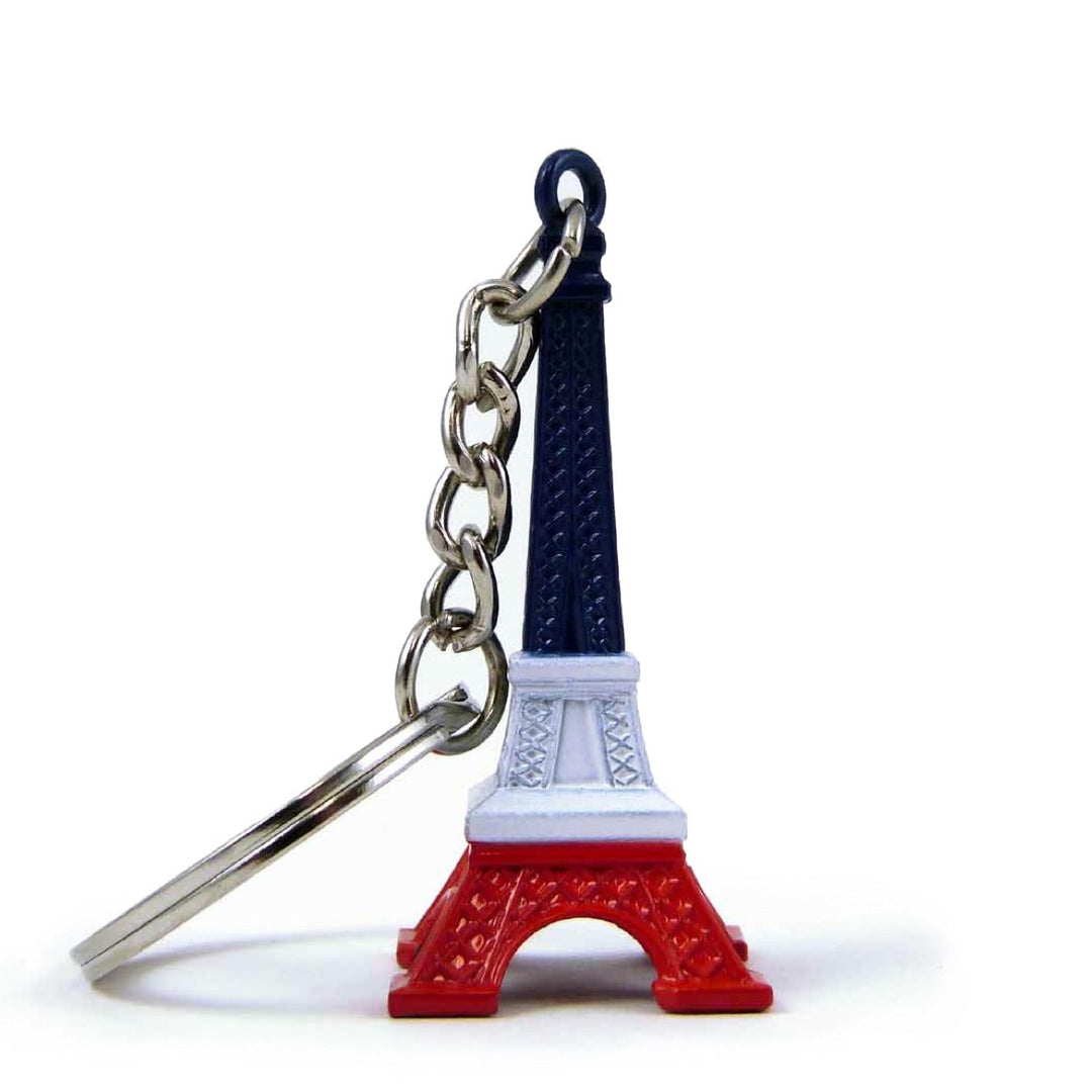 Porte-clés Tour Eiffel tricolore