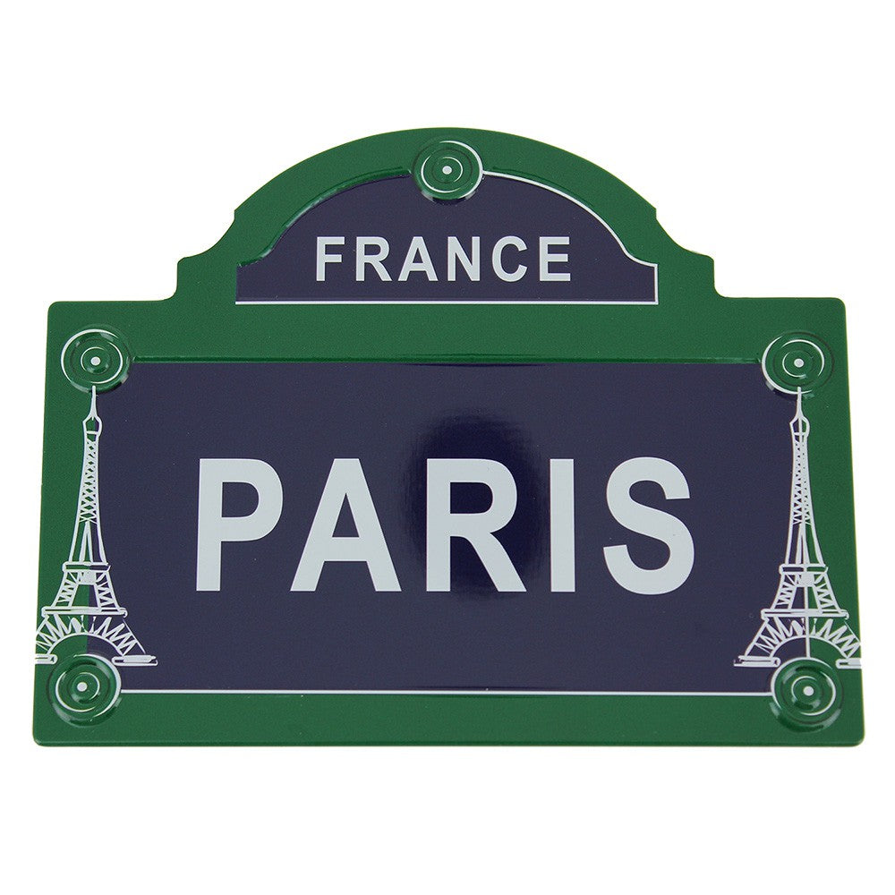 Carte postale plaque de rue Paris Tour Eiffel