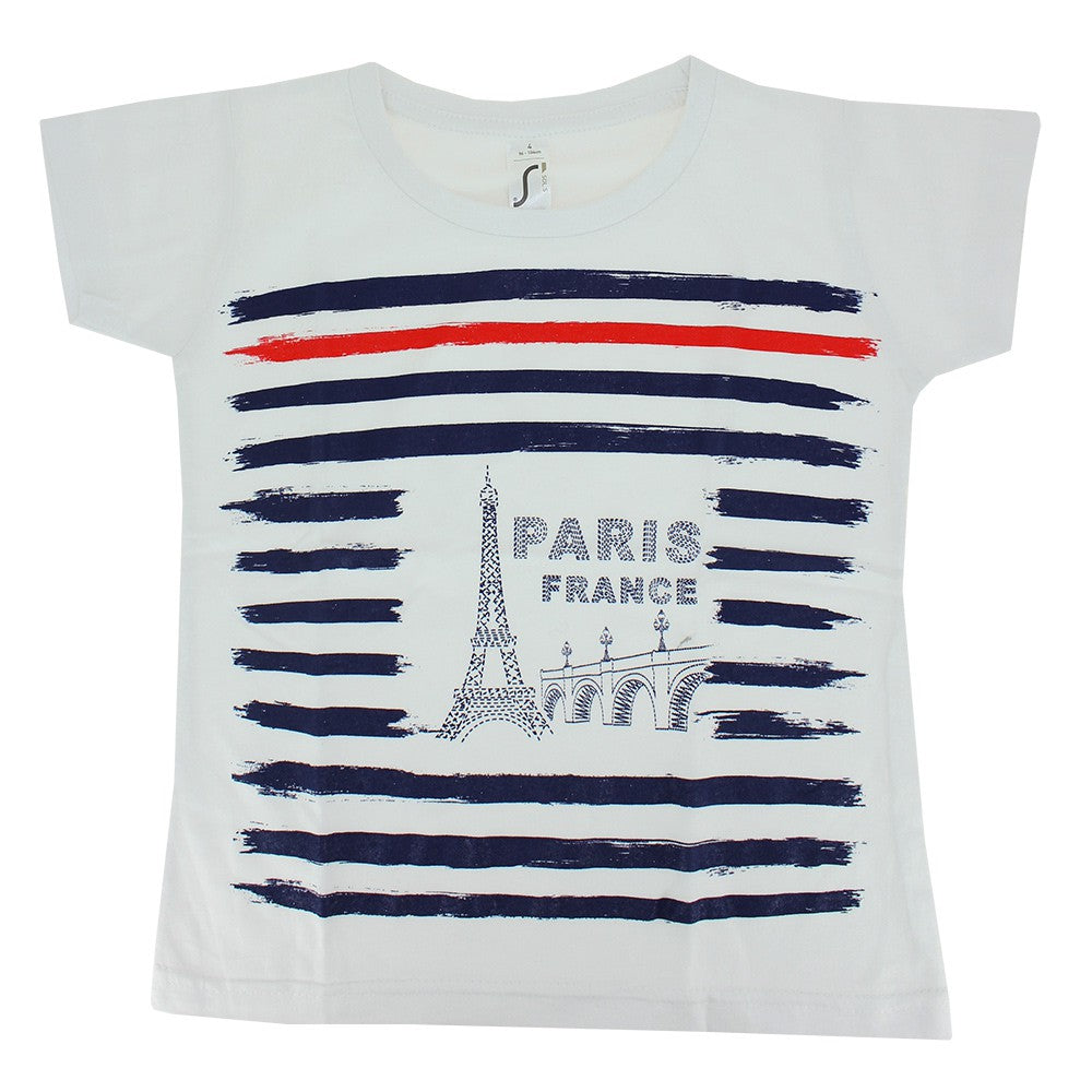 Tee-shirt Paris France avec design Tour Eiffel tricolore