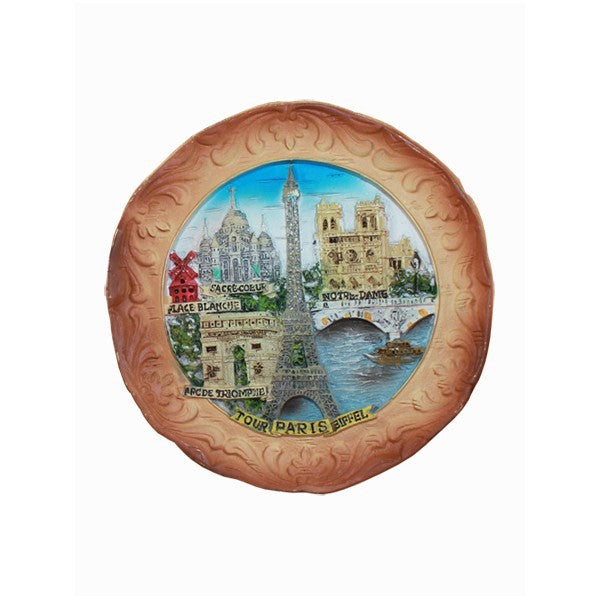 assiette souvenir de paris monuments