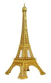 Torre Eiffel metal dorada