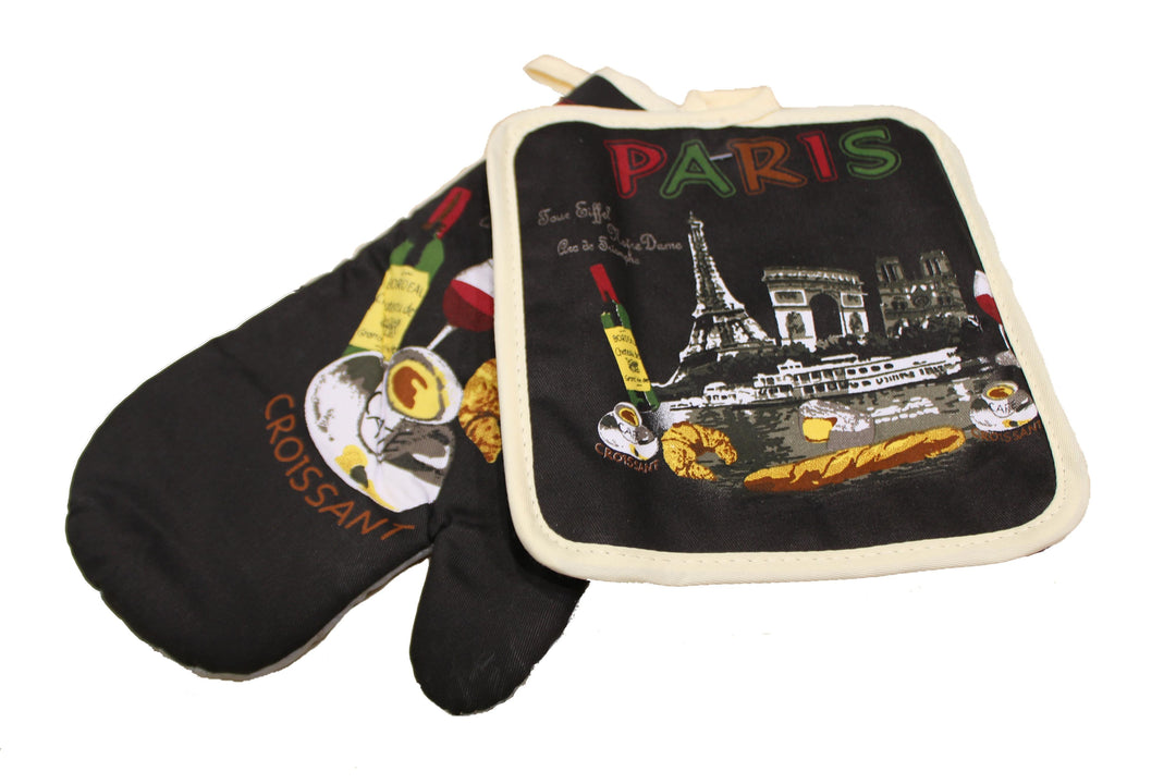 Gant et manique souvenir de Paris Noir Plaisirs de France