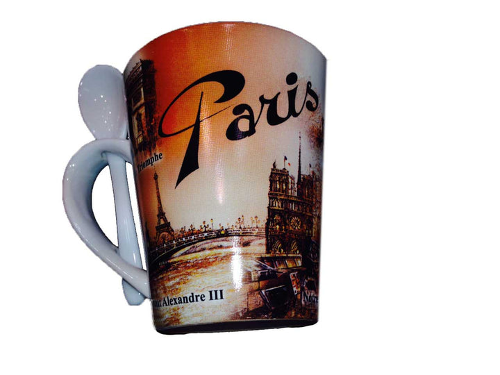 Tasse souvenir Paris Tour Eiffel + cuillère