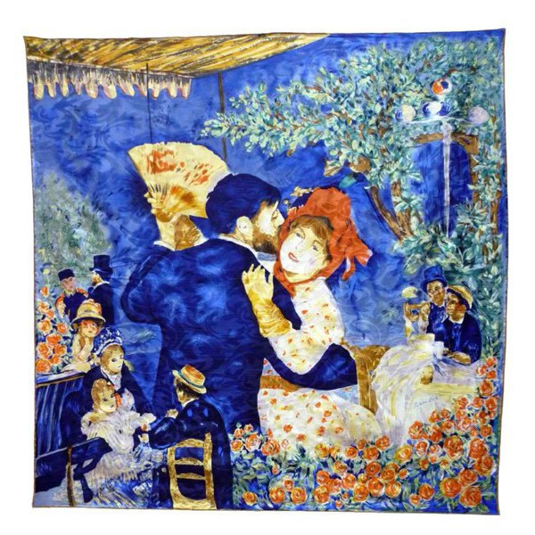 Foulard soie La Danse à la campagne de Renoir