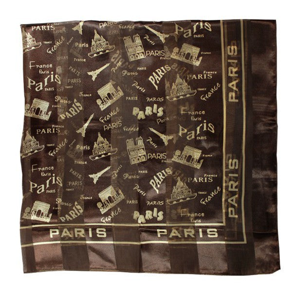 Foulard Paris marron