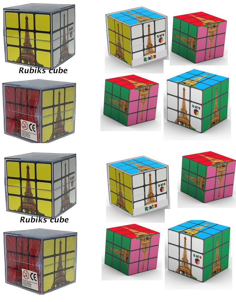 Rubik's cube original  Tour Eiffel en couleur 