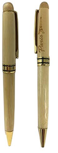 Stylo Paris Tour Eiffel bois gravé