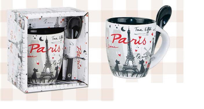 Tasse Chat noir + cuillère