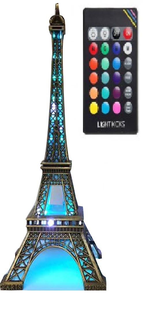 Tour Eiffel scintillante télécommandée LED