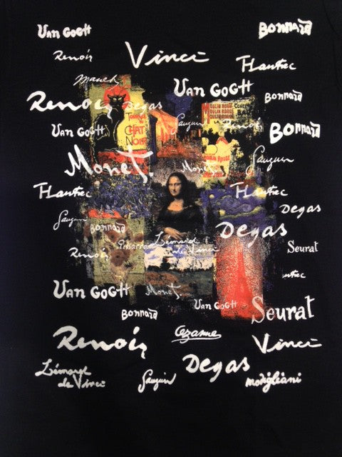 Tee-shirt avec design artistique inspiré des grands peintres de Paris