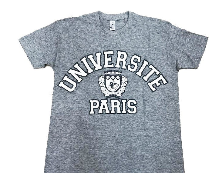 Tee-shirt gris avec logo Université Paris