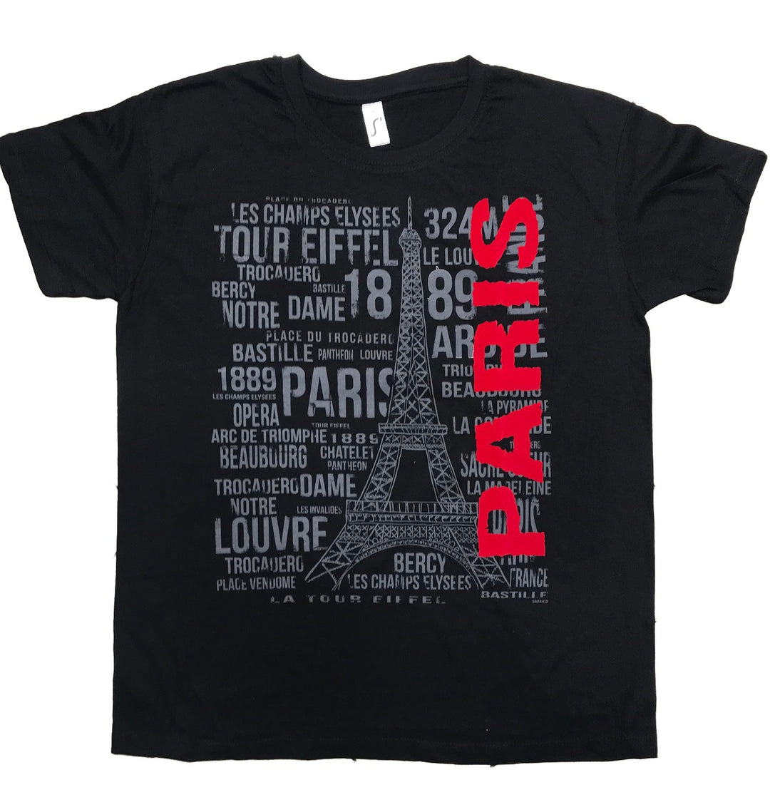 Tee shirt Tour Eiffel Paris rouge