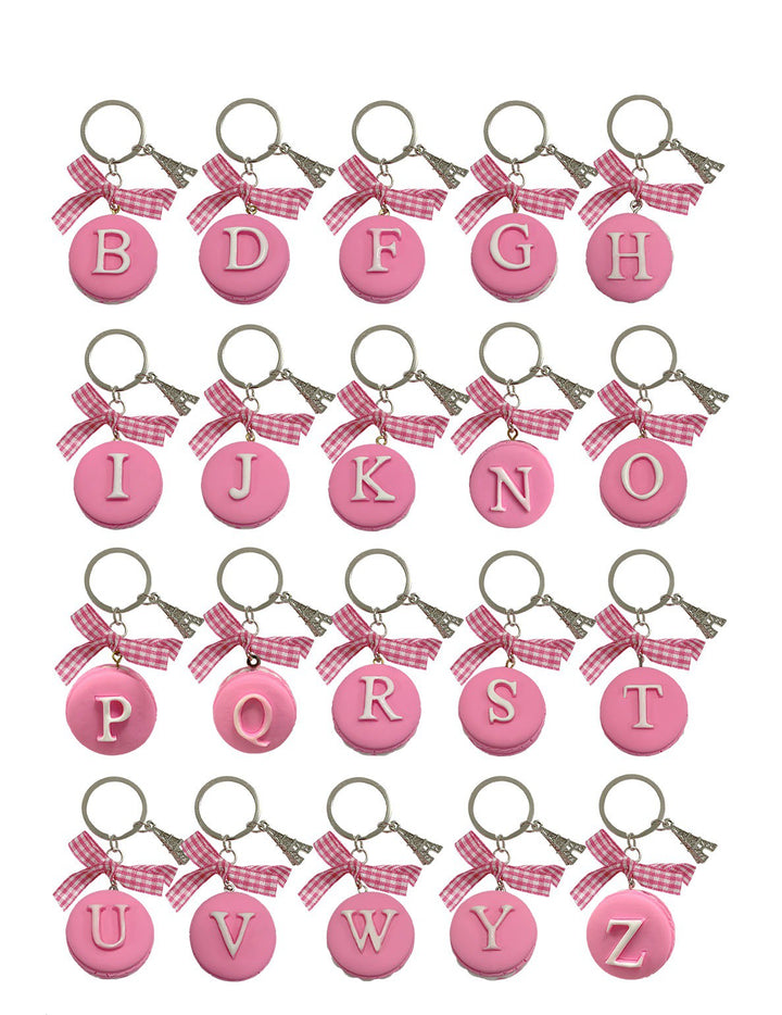 Porte clés Macaron Alphabet