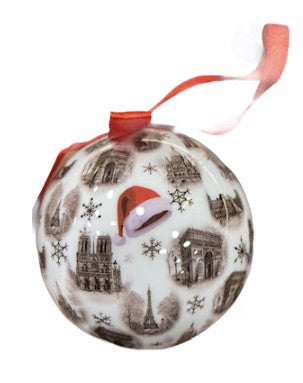 Boule de Noël souvenirs de Paris