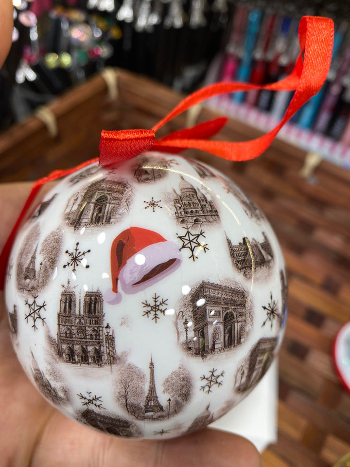 Boule de Noël souvenirs de Paris