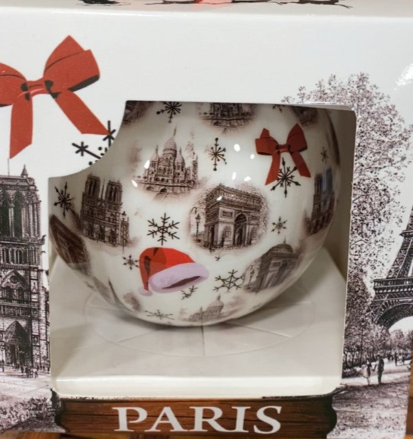 Boule de Noël souvenirs de Paris
