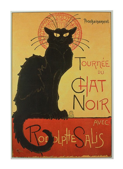 Postcard The Black Cat Cabaret (Le Chat Noir) - Souvenirs of