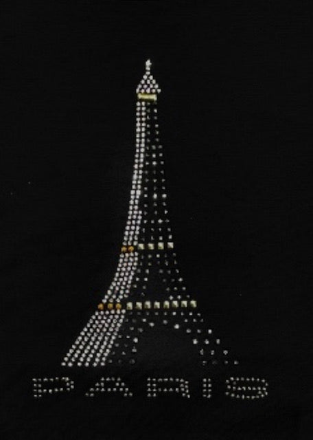 Eiffel Tower Strass T-shirt 3 colors stylized
