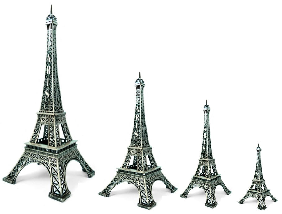 Tour Eiffel métal vielle argent