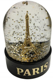 Globo de nieve dorado de la Torre Eiffel