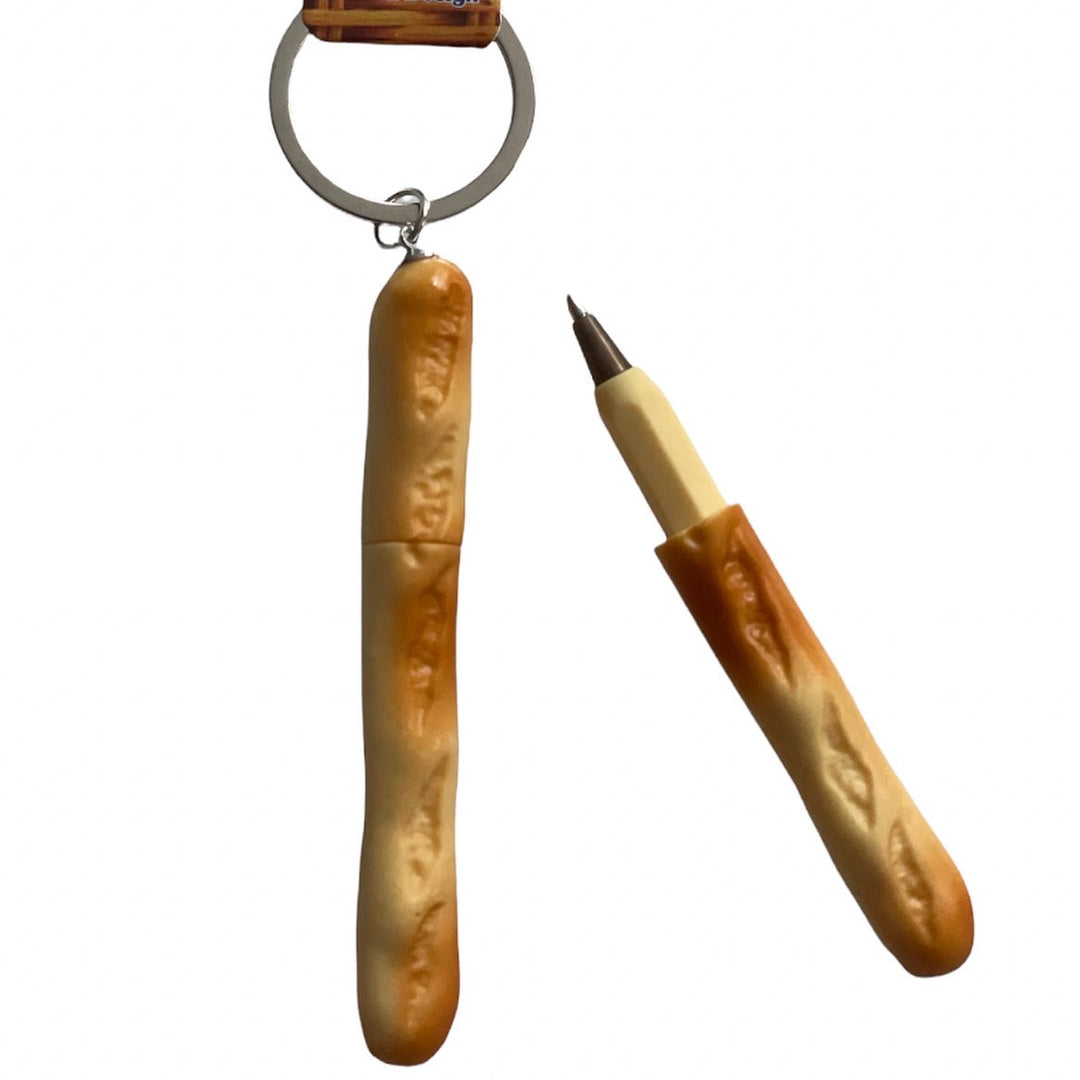 Porta-chaves caneta pão 8,5 cm 
