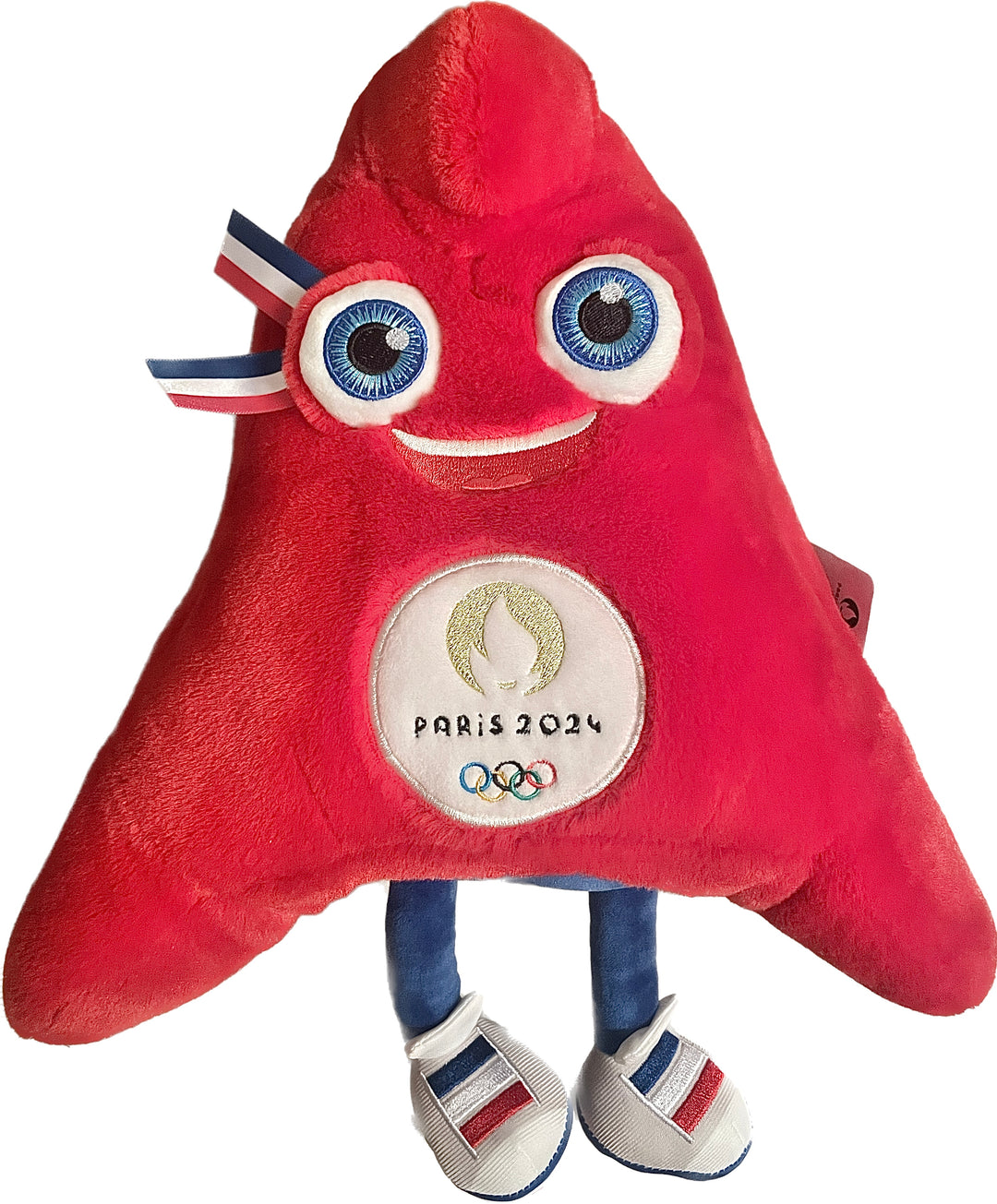 Peluche de la mascotte officielle des Jeux Olympiques Paris 2024, colorée et amusante.