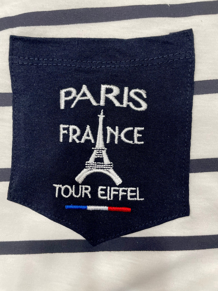 T-shirt Eiffel Tower France embroidered