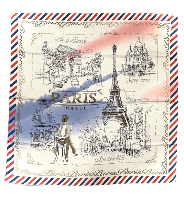 Scarf Paris France la vie en Rose Tricolore