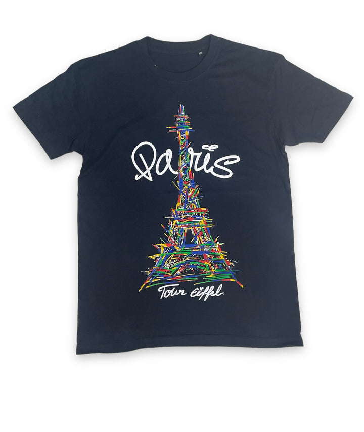 Camiseta com grafite da torre Eiffel