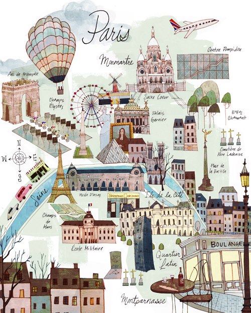 Carte de Paris revue par Josie Portillo !
