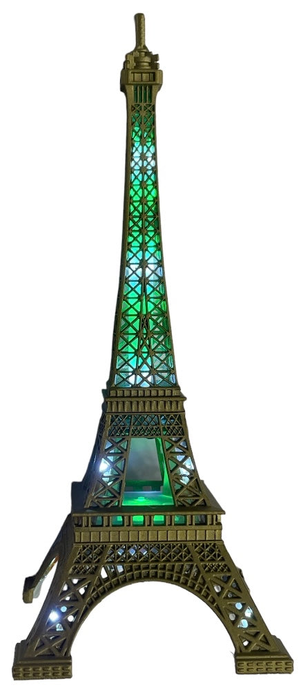 Torre Eiffel Espumante + LED 6 cores variadas