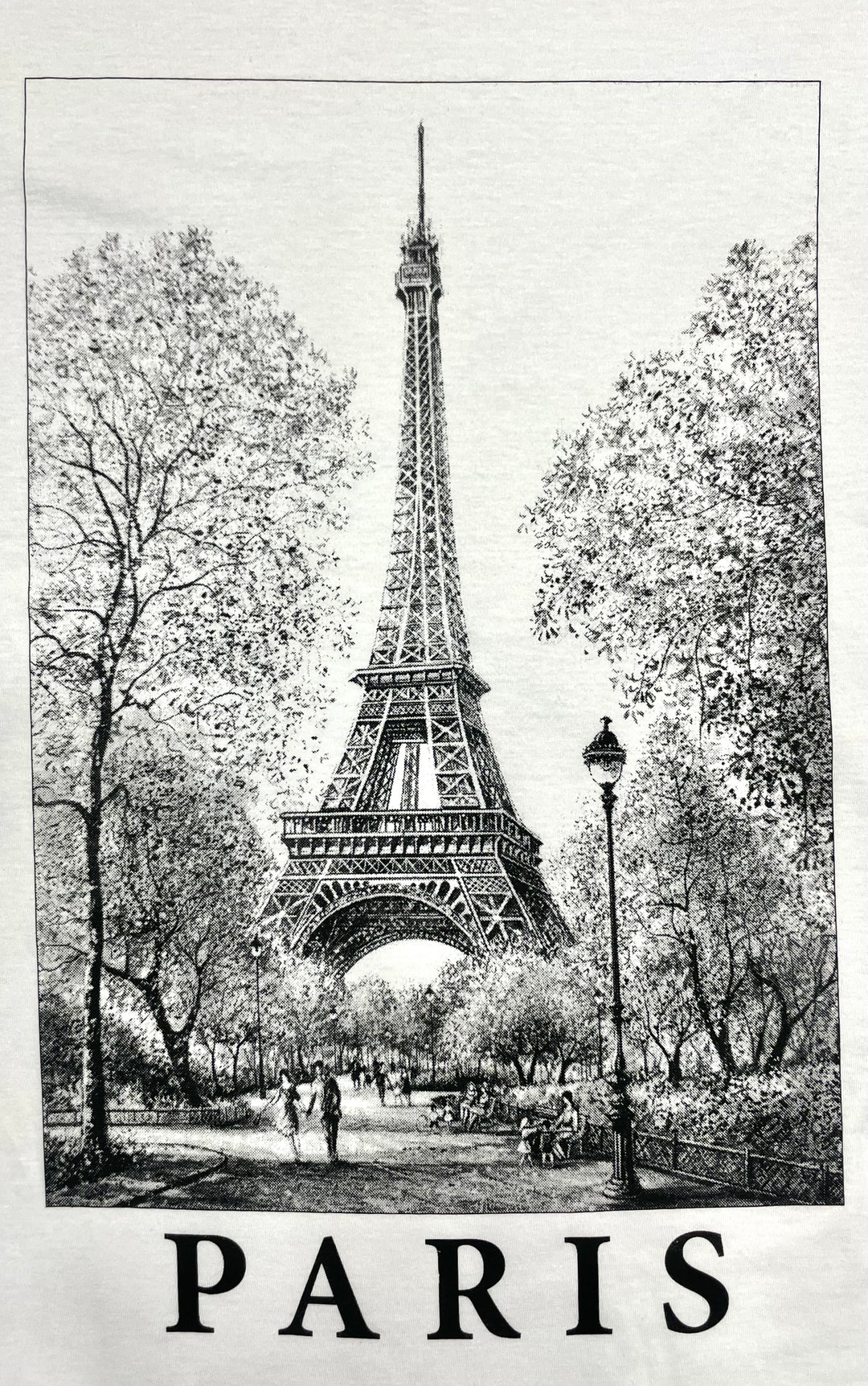 Camiseta Torre Eiffel de Paris em Preto e Branco