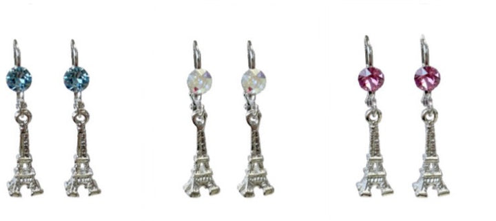 Boucle d’oreille Tour Eiffel cristal