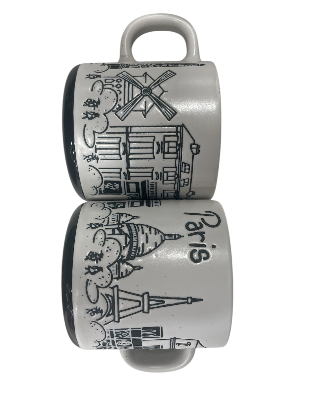 Mug souvenir of Paris engraved monuments