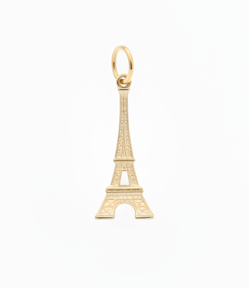 Eiffel Tower gold-plated pendant