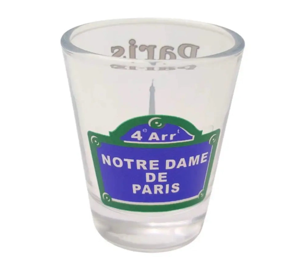Copo de Shot Lembrança de Paris – Coleção Placas de Rua