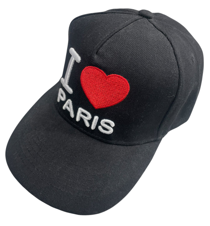 Casquette I Love Paris Noire Brodée 3D