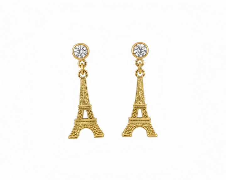 Earrings Eiffel Tower golden