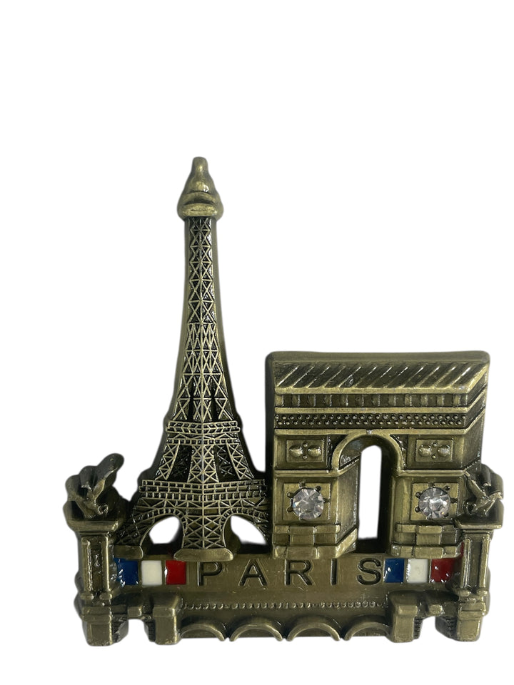 Eiffel Tower and Arc de Triomphe rhinestone Magnet